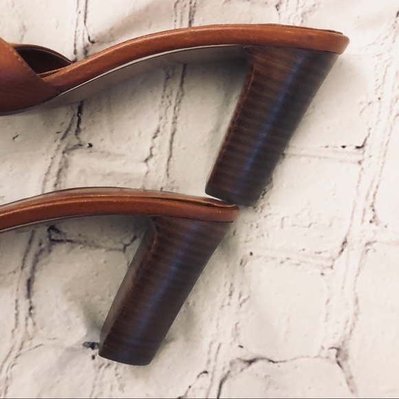 👑CIRCA JOAN & DAVID RUST BROWN EMBROIDERED SLIDES - Picture 6 of 8